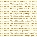 A screenshot of deprecated warnings in Chrome's output window